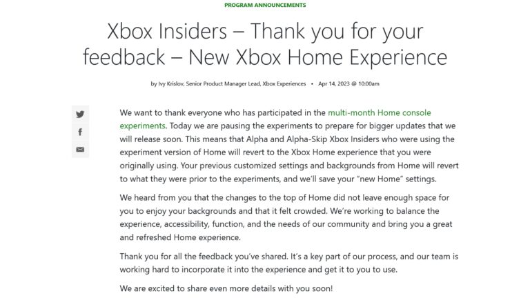 新Xbox主页太拥挤引批评 微软表示正在进行改进