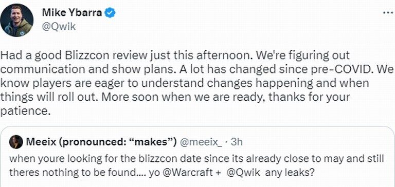 暴雪CEO：暴雪嘉年华2023正在筹备中 敬请期待